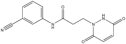 N-(3-cyanophenyl)-3-(3,6-dioxo-1,2,3,6-tetrahydropyridazin-1-yl)propanamide Structure