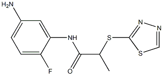 N-(5-amino-2-fluorophenyl)-2-(1,3,4-thiadiazol-2-ylsulfanyl)propanamide Struktur