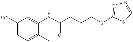 N-(5-amino-2-methylphenyl)-4-(1,3,4-thiadiazol-2-ylsulfanyl)butanamide Structure