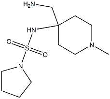 N-[4-(aminomethyl)-1-methylpiperidin-4-yl]pyrrolidine-1-sulfonamide Struktur
