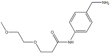 N-[4-(aminomethyl)phenyl]-3-(2-methoxyethoxy)propanamide Structure