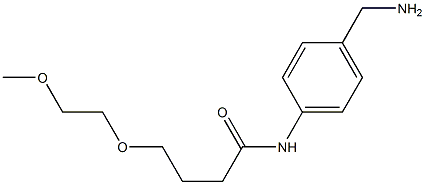 N-[4-(aminomethyl)phenyl]-4-(2-methoxyethoxy)butanamide Struktur