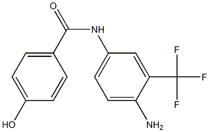 N-[4-amino-3-(trifluoromethyl)phenyl]-4-hydroxybenzamide Struktur