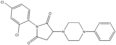 1-(2,4-dichlorophenyl)-3-(4-phenyl-1-piperazinyl)-2,5-pyrrolidinedione Structure