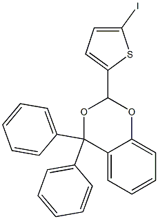 2-(5-iodo-2-thienyl)-4,4-diphenyl-4H-1,3-benzodioxine Struktur