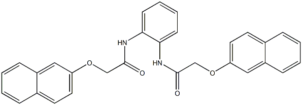 2-(2-naphthyloxy)-N-(2-{[2-(2-naphthyloxy)acetyl]amino}phenyl)acetamide Struktur