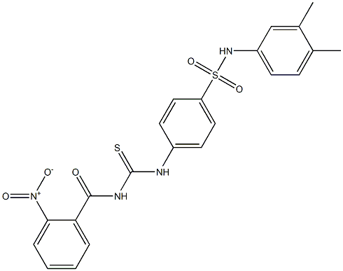 N-(3,4-dimethylphenyl)-4-({[(2-nitrobenzoyl)amino]carbothioyl}amino)benzenesulfonamide Struktur