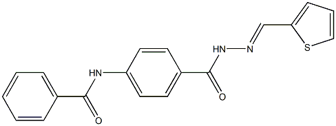 N-[4-({2-[(E)-2-thienylmethylidene]hydrazino}carbonyl)phenyl]benzamide Struktur