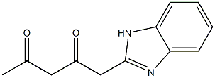 1-(1H-ベンゾイミダゾール-2-イル)ペンタン-2,4-ジオン 化学構造式
