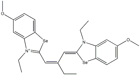 3-Ethyl-2-[2-[[3-ethyl-5-methoxybenzoselenazol-2(3H)-ylidene]methyl]-1-butenyl]-5-methoxybenzoselenazol-3-ium Structure