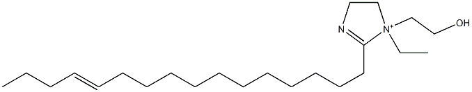 1-Ethyl-2-(12-hexadecenyl)-1-(2-hydroxyethyl)-2-imidazoline-1-ium Structure