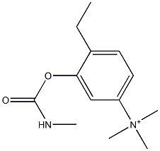 4-Ethyl-3-[[(methylamino)carbonyl]oxy]-N,N,N-trimethylbenzenaminium Struktur