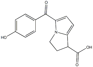 5-(4-Hydroxybenzoyl)-2,3-dihydro-1H-pyrrolizine-1-carboxylic acid Structure