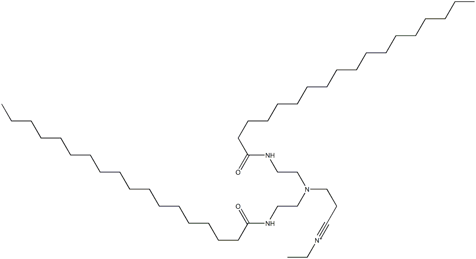 N-[3-[Bis[2-[(1-oxooctadecyl)amino]ethyl]amino]propylidyne]ethanaminium Struktur
