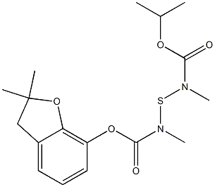 2,3-Dihydro-2,2-dimethyl-7-[N-(N-methyl-N-isopropoxycarbonylaminothio)-N-methylcarbamoyloxy]benzofuran Structure