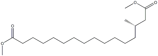 [S,(-)]-3-Methylhexadecanedioic acid dimethyl ester Struktur