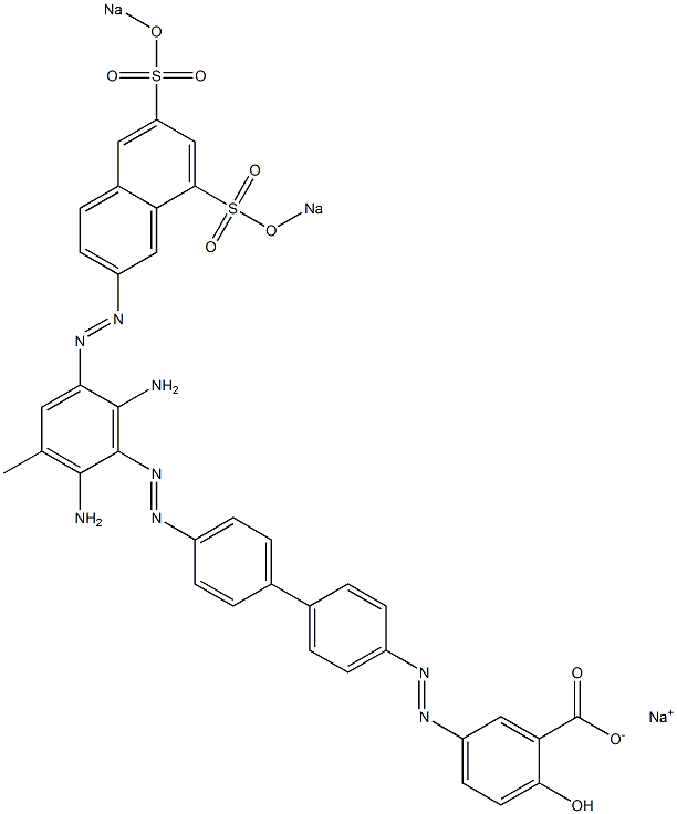 5-[[4'-[[2,6-Diamino-3-methyl-5-[[6,8-bis(sodiosulfo)-2-naphthalenyl]azo]phenyl]azo]-1,1'-biphenyl-4-yl]azo]-2-hydroxybenzoic acid sodium salt
