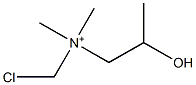 N-Chloromethyl-N,N-dimethyl-2-hydroxypropan-1-aminium Struktur