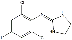 2-[(4-Iodo-2,6-dichlorophenyl)imino]imidazolidine Struktur