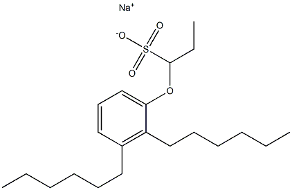 1-(2,3-Dihexylphenoxy)propane-1-sulfonic acid sodium salt Structure