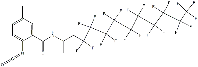 2-Isocyanato-5-methyl-N-[2-(henicosafluorodecyl)-1-methylethyl]benzamide Struktur
