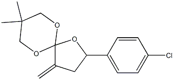 2-(4-Chlorophenyl)-4-methylene-8,8-dimethyl-1,6,10-trioxaspiro[4.5]decane Structure