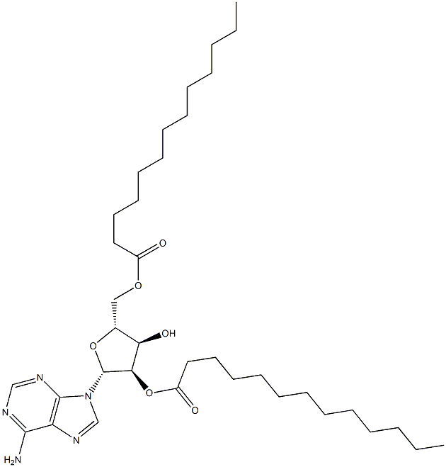 2'-O,5'-O-Bis(tridecanoyl)adenosine Structure