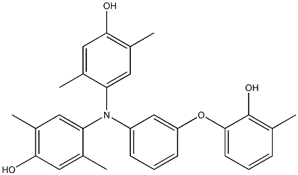 N,N-Bis(4-hydroxy-2,5-dimethylphenyl)-3-(2-hydroxy-3-methylphenoxy)benzenamine Structure