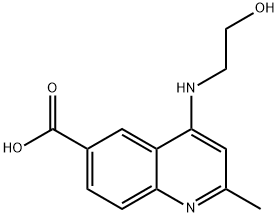 6-Quinolinecarboxylic  acid,  4-[(2-hydroxyethyl)amino]-2-methyl- Struktur