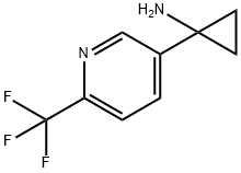 1-(6-(三氟甲基)吡啶-3-基)环丙烷-1-胺, 1060810-97-0, 结构式