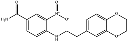 Benzamide, 4-[[2-(2,3-dihydro-1,4-benzodioxin-6-yl)ethyl]amino]-3-nitro- Struktur