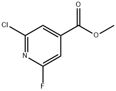 4-Pyridinecarboxylic acid, 2-chloro-6-fluoro-, methyl ester Struktur