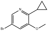 5-bromo-2-cyclopropyl-3-methoxypyridine 结构式