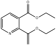 3-Pyridinecarboxylic acid, 2-(1-ethoxyethenyl)-, ethyl ester Struktur