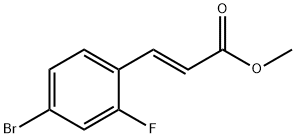 3-(4-溴-2-氟苯基)-2-丙烯酸甲酯(2E), 862651-19-2, 结构式