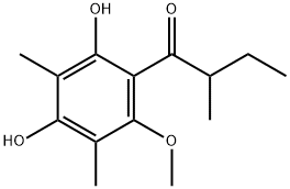 2,6-DIMETHYL-3-O-METHYL-4-(2-METHYLBUTYRYL)PHLOROGLUCINOL, 97761-91-6, 结构式