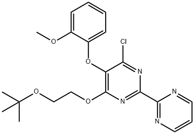 4-Chloro-6-[2-(1,1-dimethylethoxy)ethoxy]-5-(2-methoxyphenoxy)-2,2''-bipyrimidine Struktur