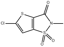 Thieno[2,3-d]isothiazol-3(2H)-one, 5-chloro-2-methyl-, 1,1-dioxide Structure