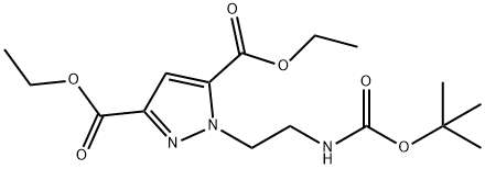 1H-Pyrazole-3,5-dicarboxylic acid, 1-[2-[[(1,1-dimethylethoxy)carbonyl]amino]ethyl]-, 3,5-diethyl ester