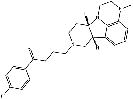 1-Butanone, 1-(4-fluorophenyl)-4-[(6bS,10aS)-2,3,6b,9,10,10a-hexahydro-3-methyl-1H-pyrido[3',4':4,5]pyrrolo[1,2,3-de]quinoxalin-8(7H)-yl]- Structure