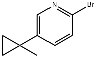Pyridine, 2-bromo-5-(1-methylcyclopropyl)- Structure