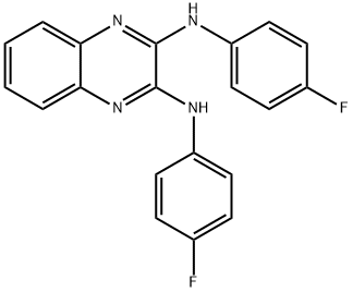 N2,N3-双(4-氟苯基)喹喔啉-2,3-二胺, 195822-23-2, 结构式