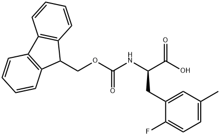 N-Fmoc-2-fluoro-5-methyl-D-phenylalanine Structure