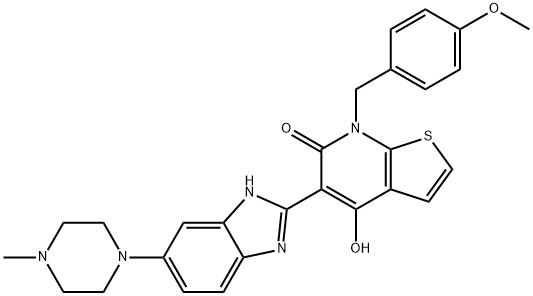 4-Hydroxy-7-(4-methoxybenzyl)-5-(6-(4-methylpiperazin-1-yl)-1H-benzo[d]imidazol-2-yl)thieno[2,3-b]pyridin-6(7H)-one|