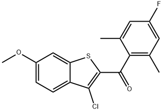 Methanone, (3-chloro-6-methoxybenzo[b]thien-2-yl)(4-fluoro-2,6-dimethylphenyl)-|2-(2,6-二甲基-4-氟)苯甲酰基-3-氯-6-甲氧基苯并[b]噻吩