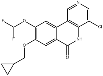 Benzo[c][1,6]naphthyridin-6(5H)-one, 4-chloro-8-(cyclopropylmethoxy)-9-(difluoromethoxy)-|罗氟司特杂质09