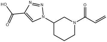1-[1-(prop-2-enoyl)piperidin-3-yl]-1H-1,2,3-triazole4-carboxylic acid Structure