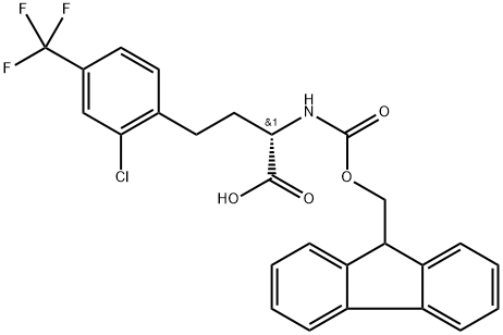 Fmoc-2-chloro-4-trifluoromethyl-L-homophenylalanine Structure
