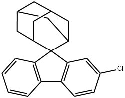 Spiro[9H-fluorene-9,2'-tricyclo[3.3.1.13,7]decane], 2-chloro- Structure