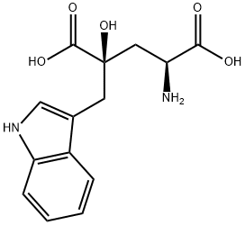 L-Glutamic acid, 4-hydroxy-4-(1H-indol-3-ylmethyl)-, (4R)- Structure